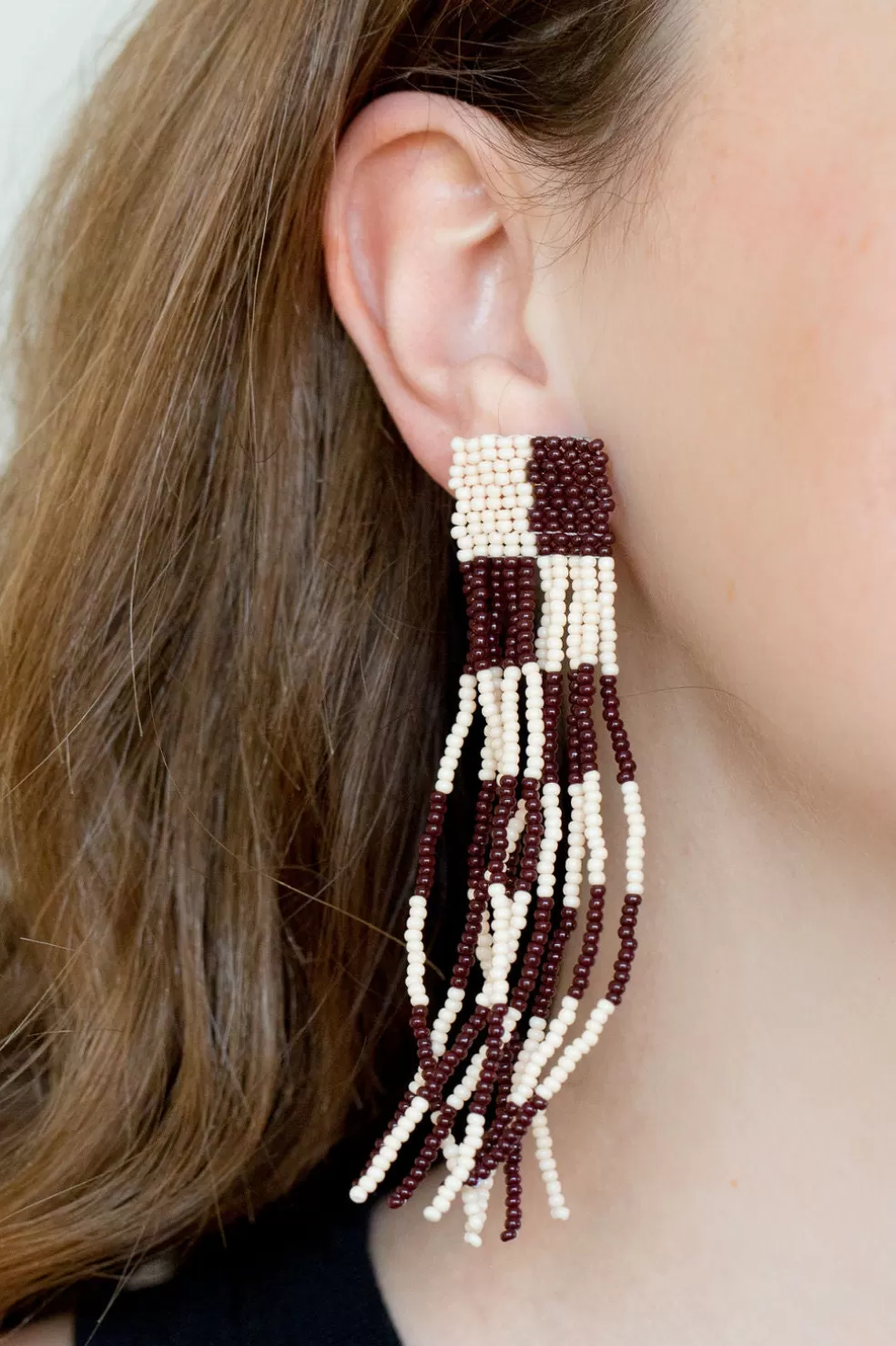 EARRINGS>Casa Clara Clara Earrings CocoaPlaid