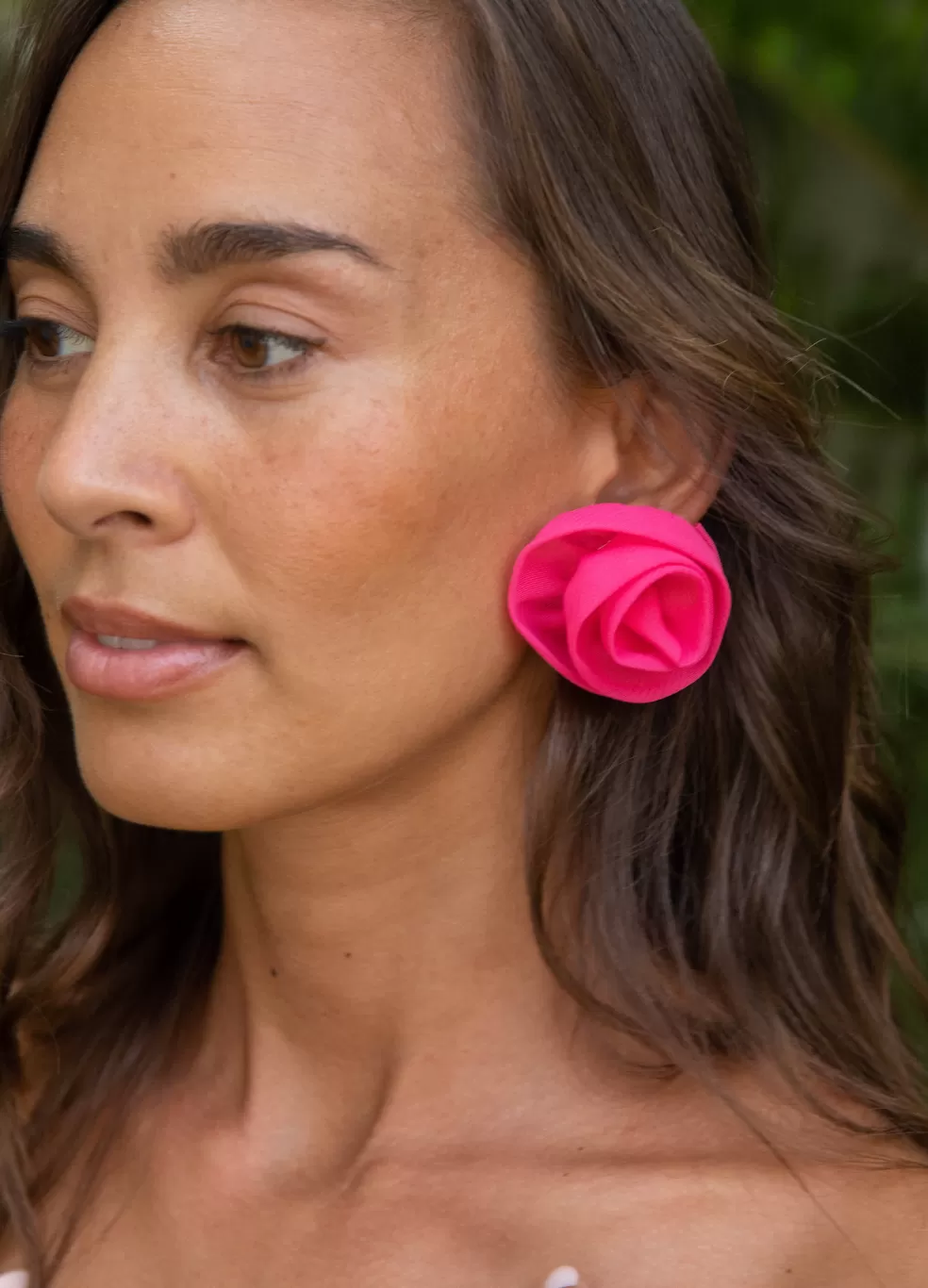 BEST SELLERS>Casa Clara Rosette Earring Pink
